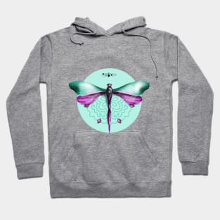 Dragonfly Pink&Toxic Hoodie